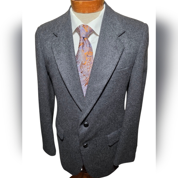 Kuppenheimer Blazer Cashmere Lambs Wool 38R Gray Mens B30 - Picture 2 of 16